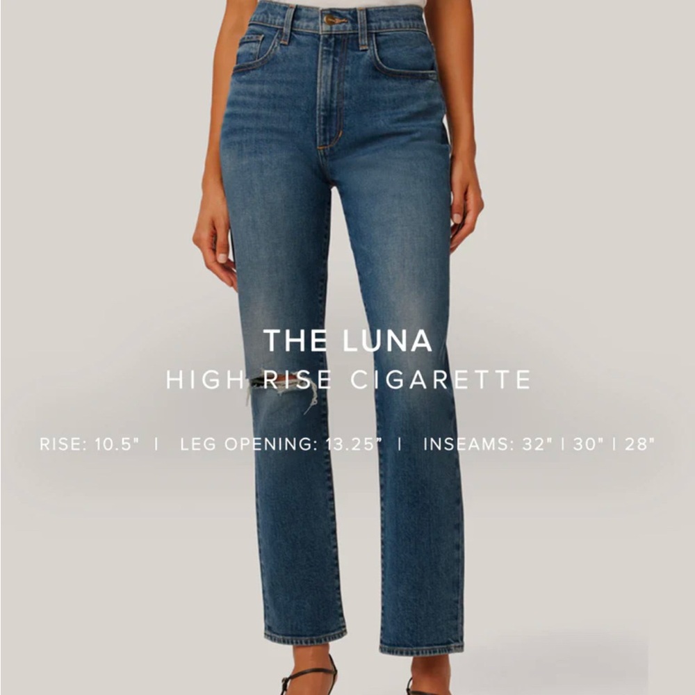 The Luna High-Rise Cigarette Jeans - Blue